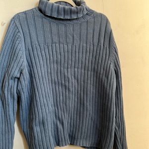 Size large, cornflower blue turtleneck sweater